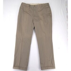 Vintage Orvis Pants Mens 40‎ Khaki Cotton Chino Cuffed Hem Hong Kong 90s